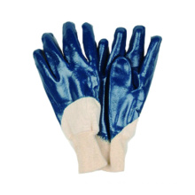 Jersey Liner Glove with Nitrile Coated, Open Back, Knit Wrist